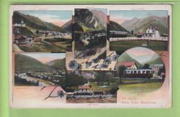 OUDE POSTKAART - ZWITSERLAND - STATIONS GRONO - BELLINZONA - LOSTALLO - VALLE MESOLCINA - Autres & Non Classés