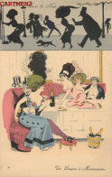 XAVIER SAGER " PARIS LA NUIT UN SOUPER A MONTMARTRE " EROTISME EROTICISM ART DECO ILLUSTRATEUR ART NOUVEAU ILLUSTRATOR - Sager, Xavier