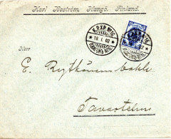 78324 - Finnland - 1902 - 20P Wappen EF A Bf BahnpostStpl K.P.X.P. No.16 -> HÄMEENLINNA - Lettres & Documents