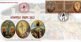 EASTER,SFINTELE PASTI,2021 COVERS  FDC , ROMANIA. - FDC