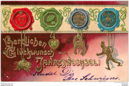 NOUVEL AN 1904 CARTE ALLEMANDE - New Year