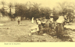 CONGO BELGE - BAFWABAKA - Mission - Institut Des Sœurs De L'Enfant Jésus Nivelles - Départ De La Briqueter.  ( 2 Scans ) - Belgisch-Congo