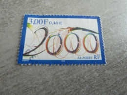 Meilleurs Voeux 2000 + Vignette - 3f. (0.46 €) - Yt 3291 - Multicolore - Oblitéré - Année 1999 - - Usati