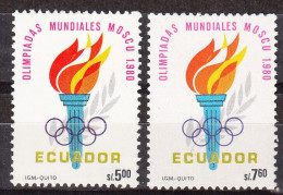 Olympische Spelen  1980 , Ecuador - Zegels Postfris - Zomer 1980: Moskou