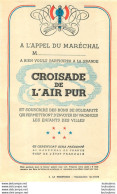 RESISTANCE  A L'APPEL DU MARECHAL LA CROISADE DE L'AIR PUR - 1939-45