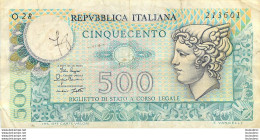 BILLET  ITALIE  500  LIRE - Otros & Sin Clasificación