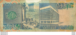 BILLET LIBAN  1000 LIVRES BANQUE DU LIBAN - Lebanon