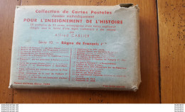 ENSEIGNEMENT DE L'HISTOIRE PAR ALFRED CARLIER POCHETTE DE 25 CARTES SERIE N°10 REGNE DE FRANCOIS 1er - Histoire