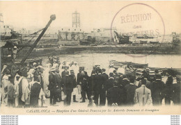 CASABLANCA AVEC CACHET REUNION DES OFFICIERS  RECEPTION D'UN GENERAL FRANCAIS PAR LES AUTORITES FRANCAISES ET ETRANGERES - Casablanca