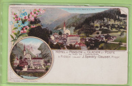 OUDE POSTKAART - ZWITSERLAND -  1900's - Fiesch - Hotel Du Glacier - Fiesch