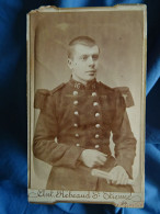 Photo Cdv Ant. Rebeaud à Saint Etienne - Militaire, Soldat Du 16e Chasseurs à Pied, Circa 1890 L436A - Old (before 1900)