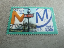 Centenaire Du Métro - Panneaux Anciens Et Modernes - 3f. (0.46 €) - Yt 3292 - Multicolore - Oblitéré - Année 1999 - - Used Stamps