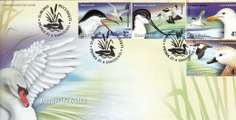 BIRDS DUCKS ,2015 COVERS  FDC , ROMANIA. - Anatre