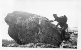 Photographie Photo Vintage Snapshot Annecy Rock Rocher  - Lieux