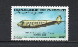 DJIBOUTI  PA N° 183  NEUF SANS CHARNIERE  COTE  0.50€    AVION - Gibuti (1977-...)