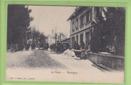 OUDE POSTKAART - ZWITSERLAND -   BUSSIGNY - LA POSTE - POST OFFICE  1906 - Sonstige & Ohne Zuordnung