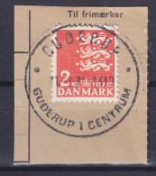 Denmark 1947 Mi. 290, 2.00 Kr. Kleines Reichswappen Sonderstempel 'Guderup I Centrum' GUDERUP 1976 Clip - Usati