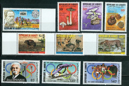 Djibouti Année 1987 N°Y&T 629 à 638 Neufs Sans Charnière Champignons, Faune, Sport - Dschibuti (1977-...)