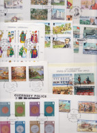 GUERNSEY ISLE OF MAN SARK HERM LOT DE 192 ENVELOPPES ET CARTES TIMBRE PREMIER JOUR FDC MAXIMUM CARD STAMP COVER COVERS - Guernsey