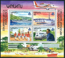 Vanuatu, 5e Anniversaire De L'indépendance, Bloc Feuillet N° 8 Y&T Neufs Sans Charnière - Vanuatu (1980-...)