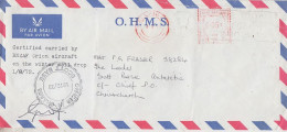 Ross Dependency Scott Base  O.H.M.S. RNZAF Orion Aircraf Winter Mail Drop 1 AUG 1973 Signature (RO196) - Cartas & Documentos