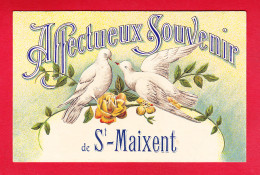 F-79-Saint Maixent L'Ecole-30P220  Affectueux Souvenir De ST MAIXENT, 2 Colombes, Cpa Colorisée BE - Saint Maixent L'Ecole