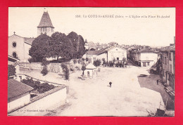 F-38-La Cote Saint André-05A27  L'église Et La Place St André, Cpa BE - La Côte-Saint-André