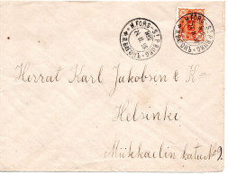 78329 - Finnland - 1898 - 20P Wappen EF A Bf BahnpostStpl H:FORS-ST P.BURG -> HELSINKI - Lettres & Documents