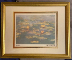 Tableau Cadre Bois - Reproduction "Claude Monet" - LES NYMPHEAS - Sonstige & Ohne Zuordnung