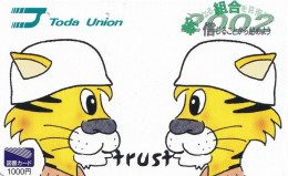 Japan Prepaid Libary Card 1000 - Drawing Tiger Toda Union Trust - Japón