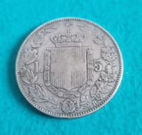 Italie,  5 Lires Argent - 1878-1900 : Umberto I