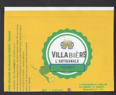 Etiquette De Bière Herbes  -  Villabièrs  -   Brasserie Pasqua  à  Villars Sous Dampjoux  (25) - Bière