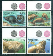 Vanuatu, Faune Protégée Le Dugong, N° 797 à 800 Y&T Neufs Sans Charnière Bord De Feuille Très Frais - Vanuatu (1980-...)