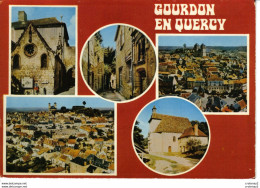 46 GOURDON EN QUERCY Multivues Chapelle Du MAJOU Rue Zig Zag ND Des Neiges Eglise St Pierre En 1976 - Gourdon