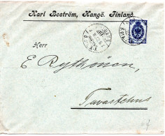 78332 - Finnland - 1902 - 20P Wappen EF A Bf BahnpostStpl POSTILJ.K. H-H -> TAVASTEHUS - Covers & Documents