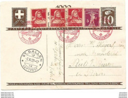 13 - 33 - Entier Postal Fête Nationale - Cachets Vol Zeppelin Schweizerflug 1929 - Autres & Non Classés