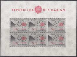 SAN MARINO  749, Kleinbogen, Postfrisch **, Europa CEPT, 1962 - Blokken & Velletjes