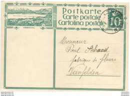 7 - 52 - Entier Postal Avec Illustration "Wädenswil" Cachet à Date Normont 1929 - Ganzsachen