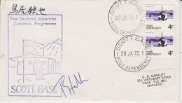 Ross Dependency NZARP Scott Base Signature Japanese Scientist + Signature Ca Scott Base 20 JA 1976  (RO199) - Brieven En Documenten