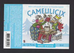 Etiquette De Bière D'Hiver   -  Cameulicix  -   Brasserie Terra Comtix à Mamirolle  (25) - Bière