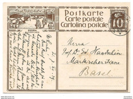 431 - 27 - Entier Postal Avec Illustration "Bern Flugplatz" Cachet à Date Wädenswil 1929 - Enteros Postales