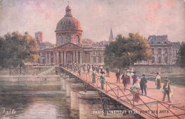 75 -   PARIS - L'institut Et Le Pont Des Arts  - Illustrateur Raphael Tuck - Parfait Etat - Puentes