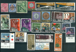 Malte / Malta Lot (80 Timbres) De Timbres  Neufs Sans Charnière Et Oblitérés Dont PA3 Et Taxe (4 Scans) - Malta