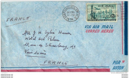 ENVELOPPE 1958 DE SAN FRANCISCO A PARIS VIA AIR MAIL  CORREO AEREO - Usados