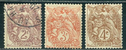 Port-Saïd Timbres  N° Y&T 21 Oblitéré N° 22 & 23 Neufs Sans Gomme - Usati