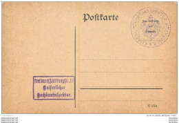 POSTKARTE AVEC CACHET KAISERL  HOCHBAUINSPEKTOR - WW II