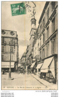 NEVERS LA RUE DU COMMERCE ET LE BEFFROI - Nevers