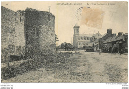 BRICQUEBEC LE VIEUX CHATEAU ET L'EGLISE - Bricquebec