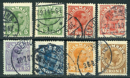 Danemark  Lot Timbres Christian X N° Y & T: 73 74 76 77 79 82  Oblitérations à Voir. - Used Stamps