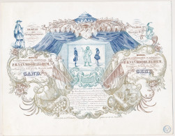 GENT PORSELEINKAART = BUREEEL VAN REMPLACEMENTEN EN SUBSTITUTIEN P.B. VAN MOORLEGHEM HOOGPOORT N° 40 BY HET STADHUIS - Porseleinkaarten